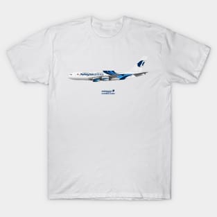 Illustration of Malaysia Airlines Airbus A380 T-Shirt